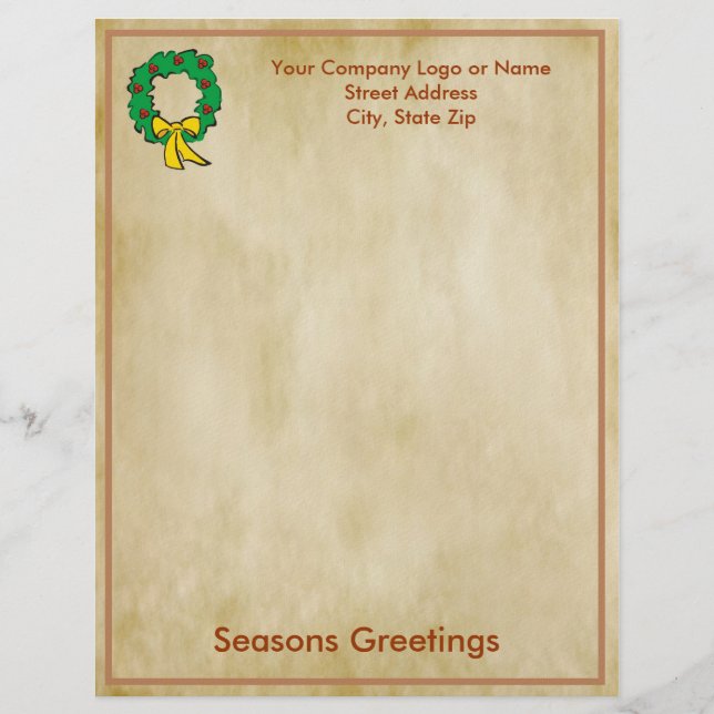 À En-tête Papier de lettre de Noël d'affaires - conception (Devant)