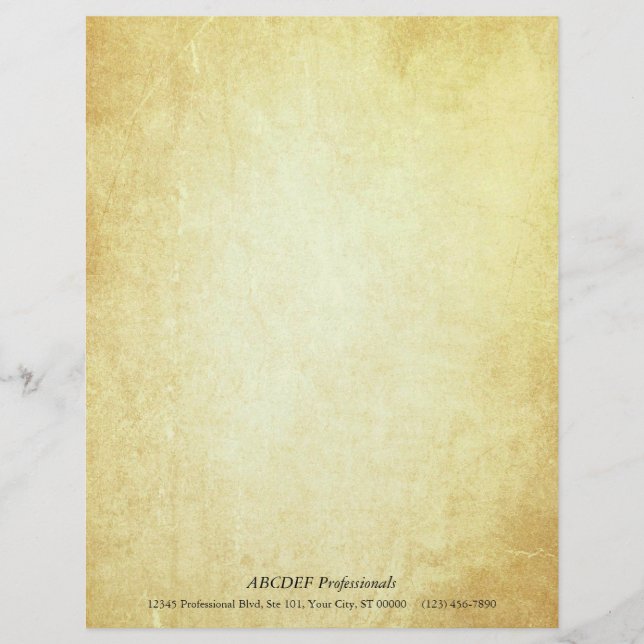 À En-tête Personnalisé Papier de document (Devant)