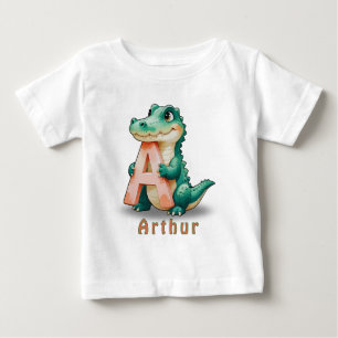 A est pour Alligator – T-shirt pour bébé personnal