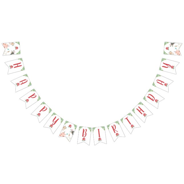 À Fanions Animaux de ferme Barnyard Boy Bannière d'anniversa (Tout)