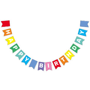 À Fanions Bannière arc-en-ciel d'anniversaire joyeuse et mod
