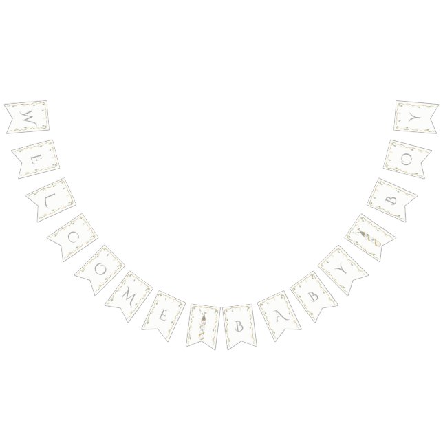 À Fanions Bannière baby shower Gold/Silver Castle Swallowtai (Tout)