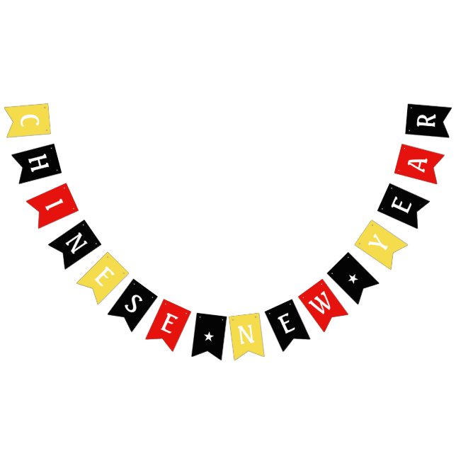 À Fanions bannière chinoise heureuse de partie de nouvelle (Tout)