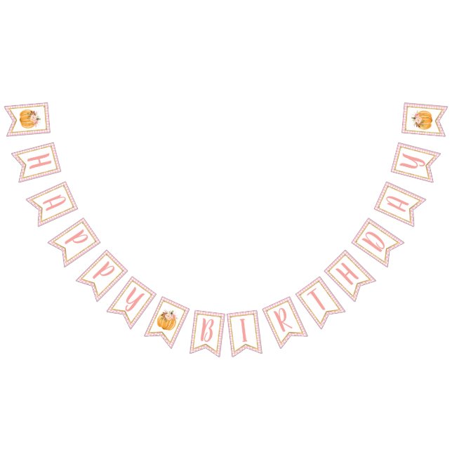 À Fanions Bannière Citrouille d'anniversaire joyeuse - Press (Tout)