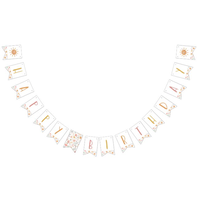 À Fanions Bannière d'anniversaire de Little Sunshine (Tout)