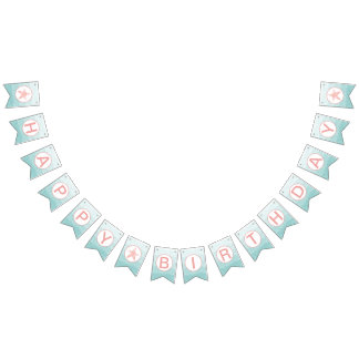 À Fanions Bannière d'anniversaire de sirène