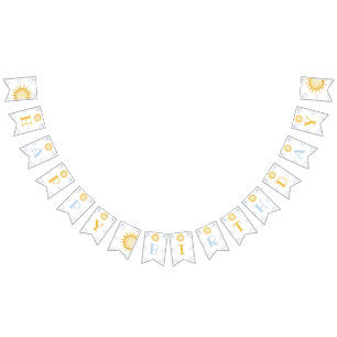 À Fanions Bannière d'anniversaire Sunshine 1ère année