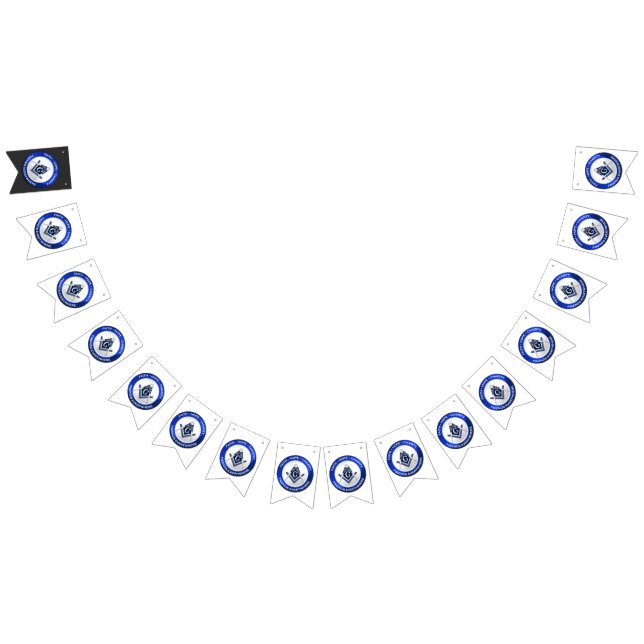 À Fanions Bannière de bunting maçonnique bleu (Tout)