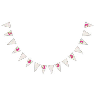 À Fanions Bannière de Bunting Party/3e anniversaire