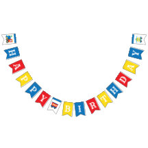 Bannière de Bunting pour l'anniversaire du train