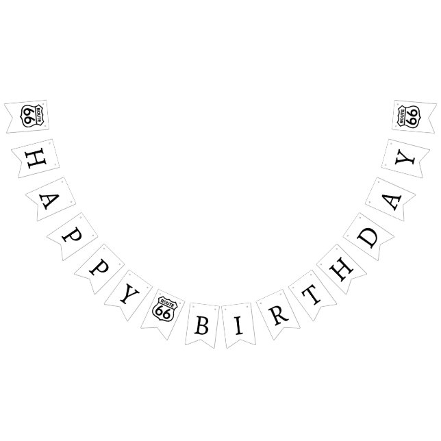 À Fanions Bannière de Bunting Route 66 (Tout)