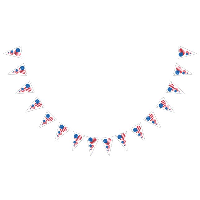 À Fanions Bannière de Bunting Triangle Flag Usa (Tout)