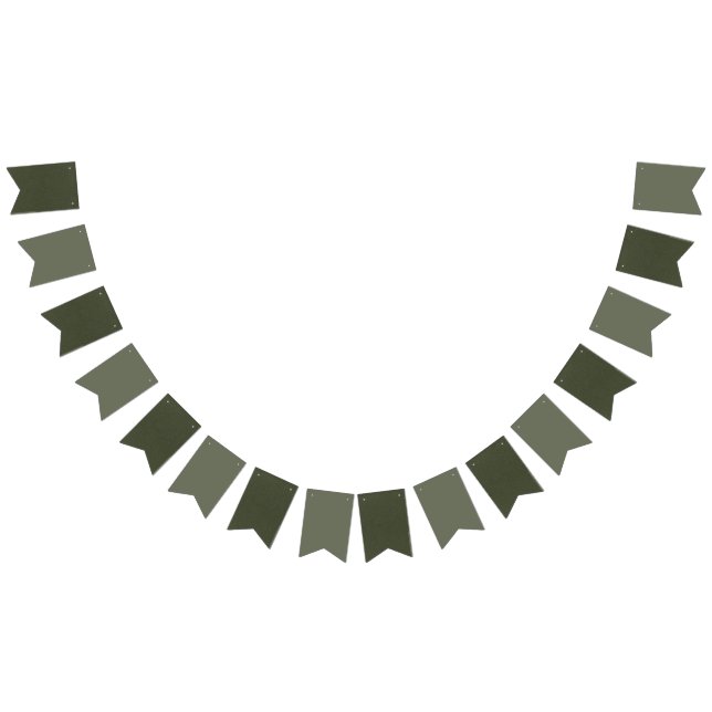 À Fanions Bannière de Bunting vert mousse - Personnalisable (Tout)