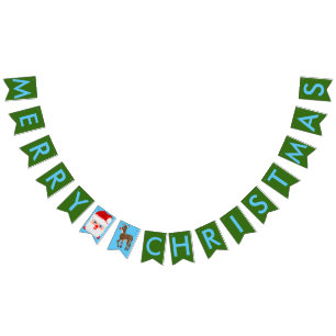 À Fanions Bannière de Bunting Vert Reindeer Père Noël de Noë