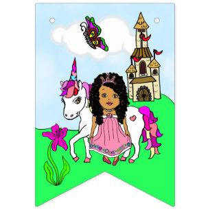 À Fanions Bannière de fête d'anniversaire de filles de fée r