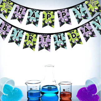 À Fanions Bannière de fête de fabrication de slime modifiabl