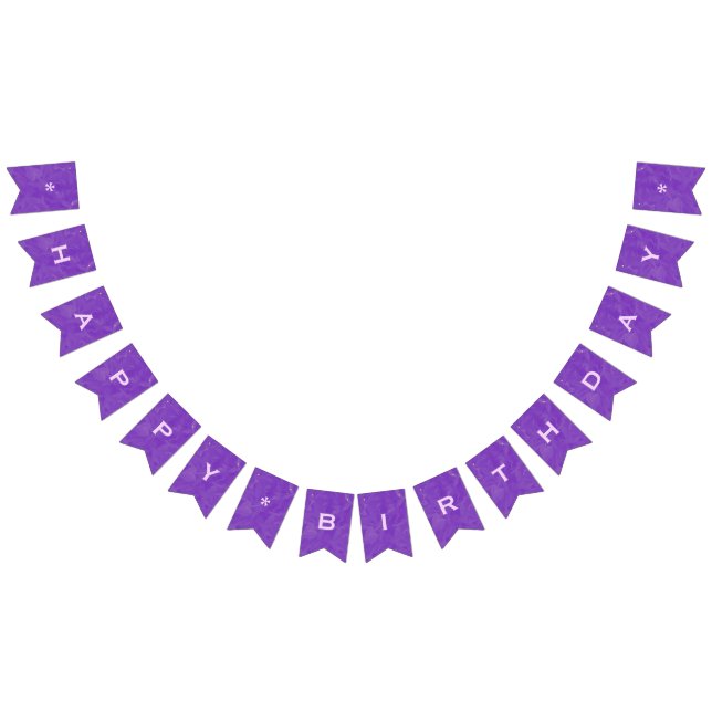 À Fanions Bannière de fête violette pour anniversaire heureu (Tout)