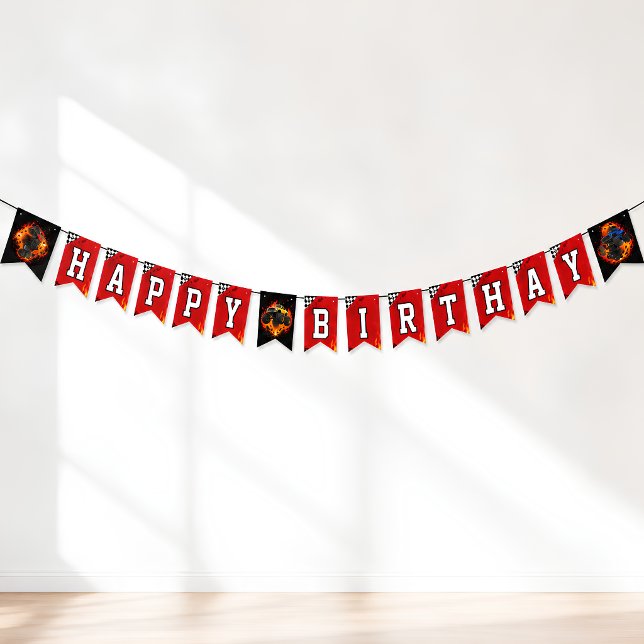 À Fanions Bannière de guirlande d'anniversaire de course de  (Créateur téléchargé)