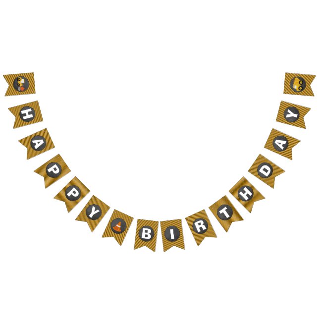 À Fanions Bannière de joyeux anniversaire de construction de (Tout)