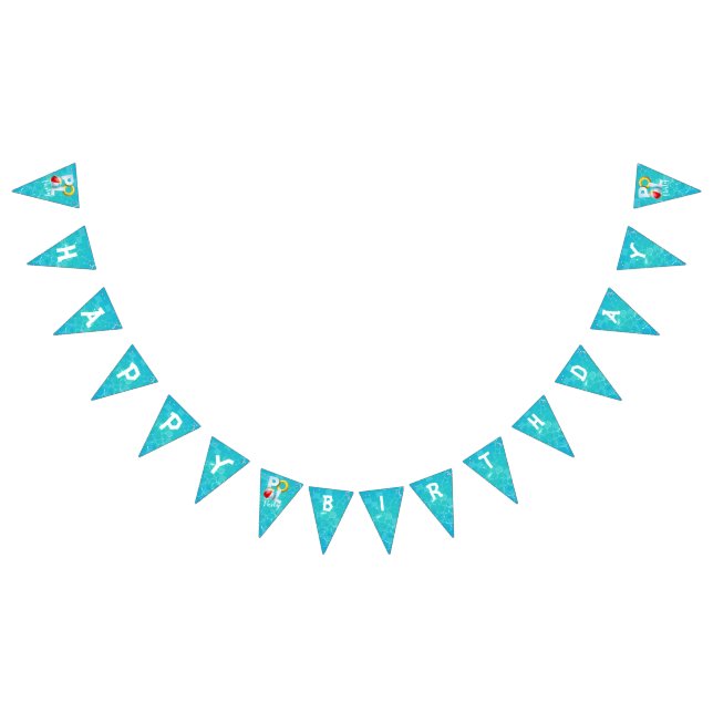 À Fanions Bannière de la fête de la piscine (Tout)