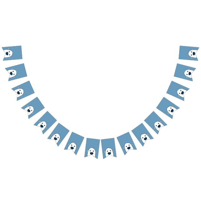 À Fanions Bannière de la fête de l'ours polaire cachée par P (Tout)