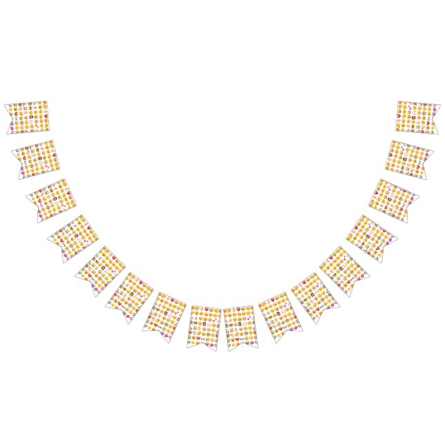 À Fanions bannière de la fête emoji (Tout)