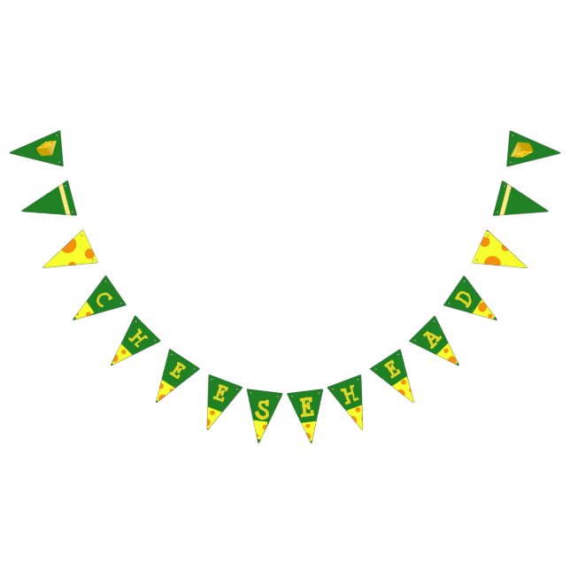 À Fanions Bannière de partie du Wisconsin Cheesehead (Tout)