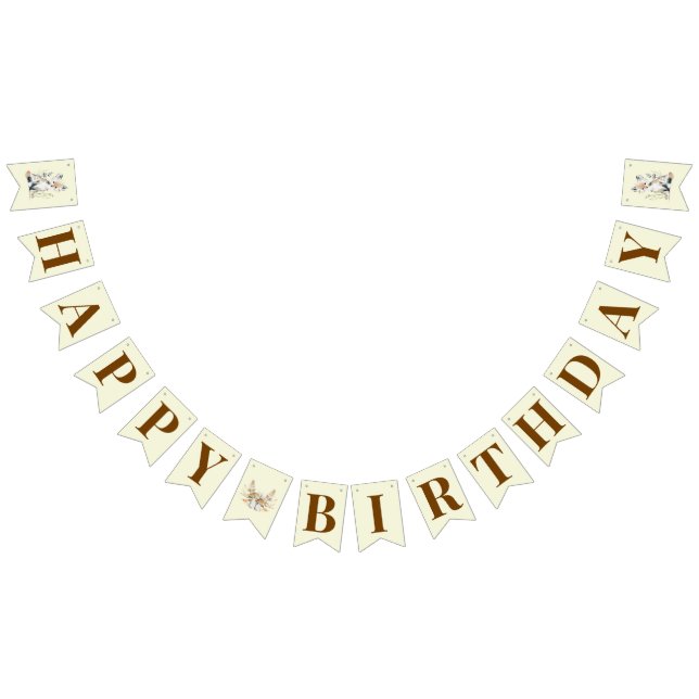 À Fanions Bannière de premier anniversaire de la forêt (Tout)