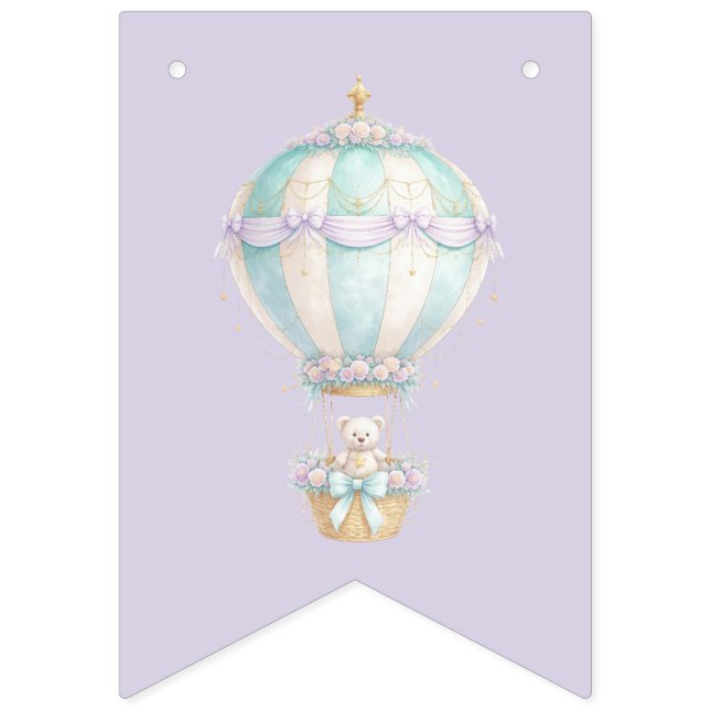 À Fanions Bannière de premier anniversaire Pastel Fairytale (Douzième drapeau)