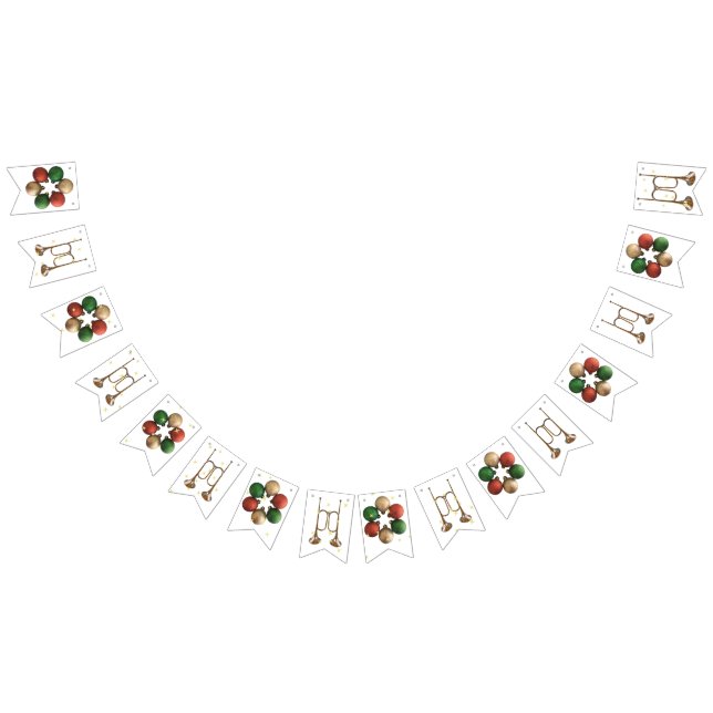 À Fanions Bannière des cornes et cloches de Noël (Tout)