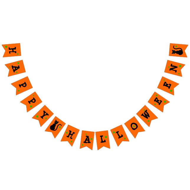 À Fanions Bannière d'étamine de Halloween de chat noir (Tout)