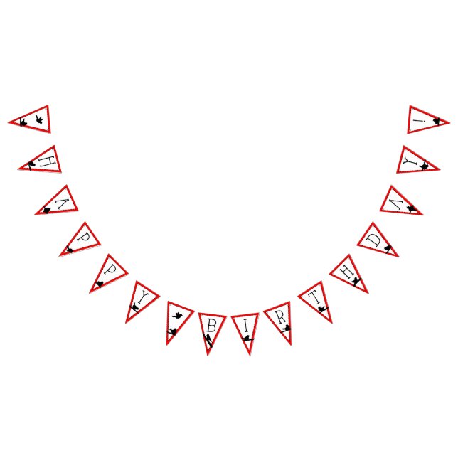 À Fanions Bannière d'oiseaux de joyeux anniversaire (Tout)