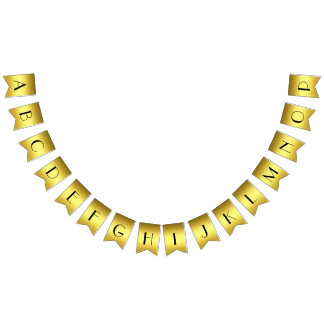 À Fanions Bannière dorée personnalisée