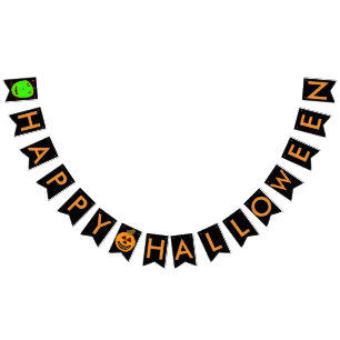 À Fanions Bannière du Citrouille d'Halloween Zombie Bunting