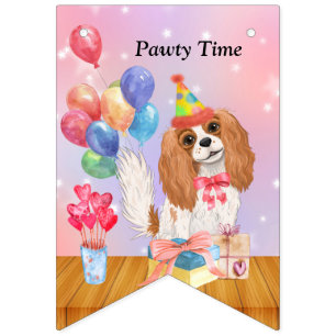 À Fanions Bannière du parti Cavalier King Charles