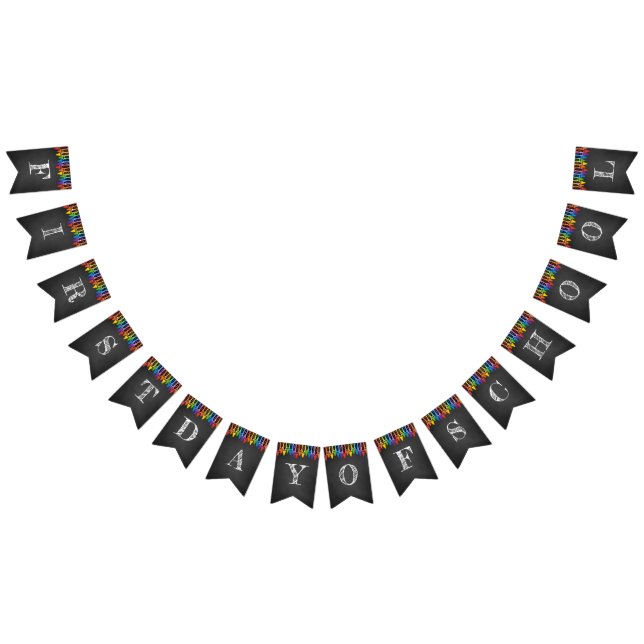 À Fanions Bannière Du Premier Jour Du Bunting Scolaire (Tout)