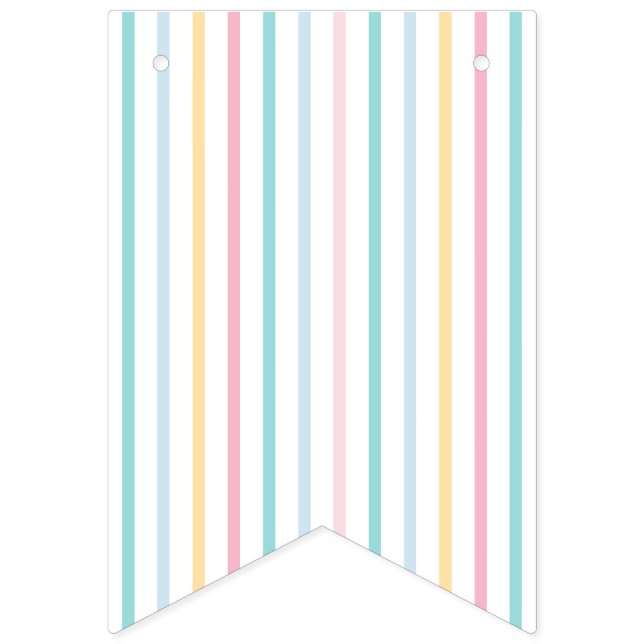 À Fanions Bannière en bande arc-en-ciel Pastel (Premier drapeau)