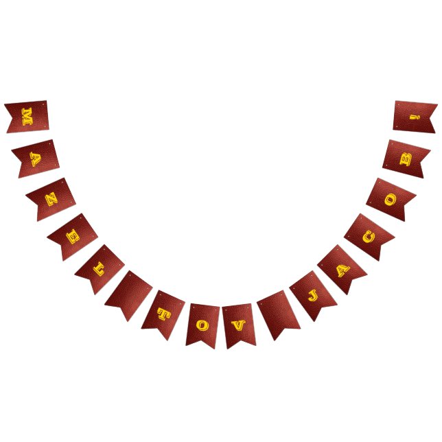 À Fanions Bannière en or de football (Tout)