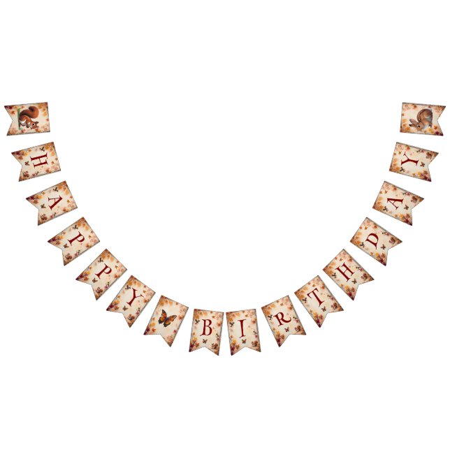 À Fanions Bannière Enchantée Bois Animaux Bund (Tout)