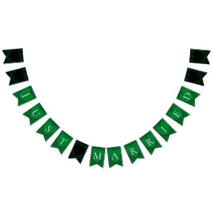 À Fanions Bannière Gothique Coeur-Bouton Vert & Noir 1
