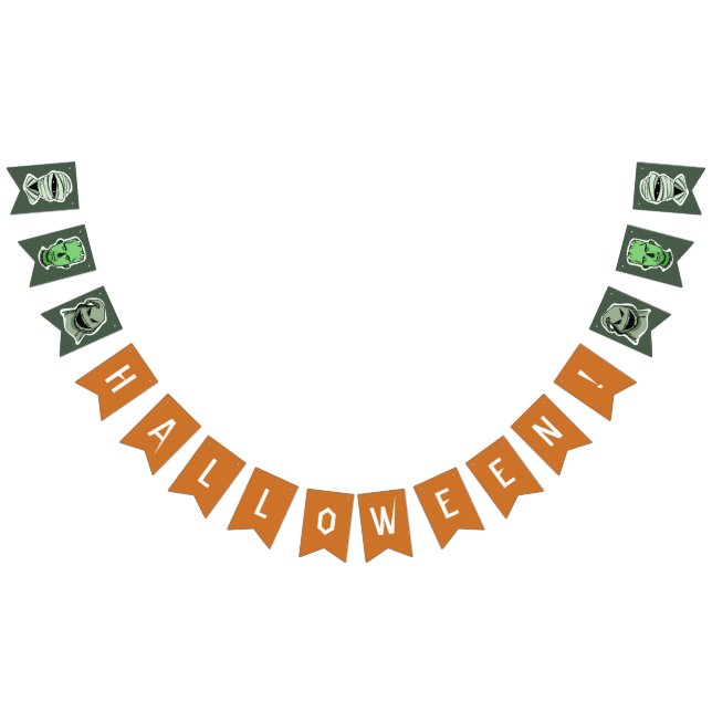 À Fanions Bannière Halloween couleur personnalisée (Tout)