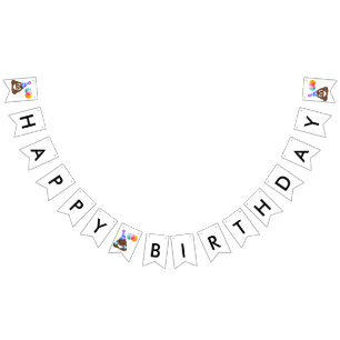 À Fanions Bannière idiote d'anniversaire d'Emoji de dunette