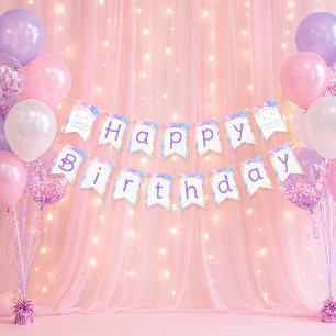 À Fanions Bannière Joyeux Anniversaire Cloud Nine – Pastel A
