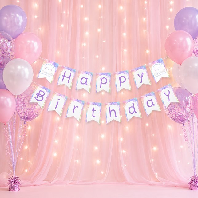 À Fanions Bannière Joyeux Anniversaire Cloud Nine – Pastel A (Birthday Banner - Bunting Flags)