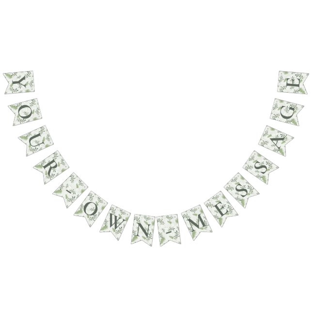 À Fanions Bannière Mariage Eucalyptus & Fern Rings (Tout)