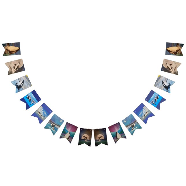 À Fanions Bannière Orca Bunting (Tout)