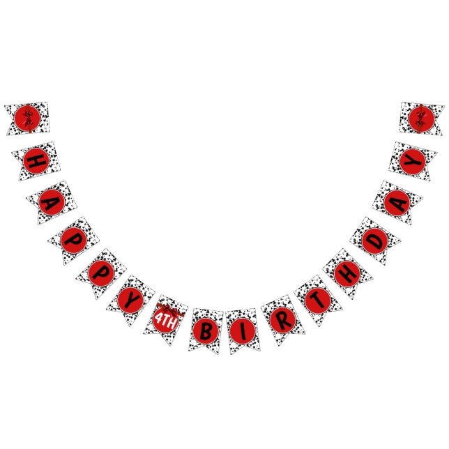 À Fanions Bannière personnalisée d'anniversaire Dalmatien no (Tout)