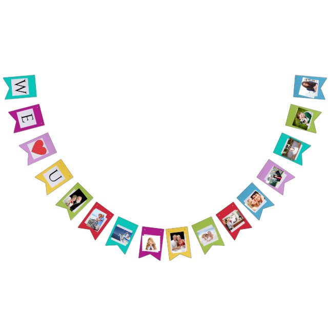 À Fanions Bannière photo personnalisée (Tout)