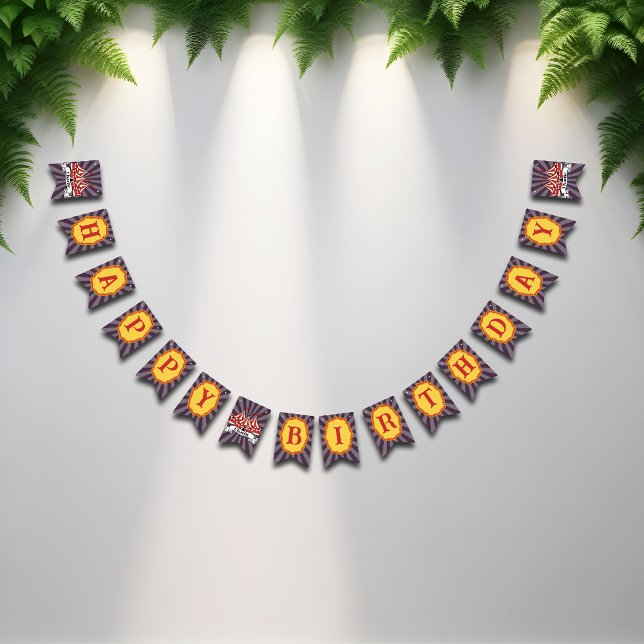 À Fanions Bannière Retro Purple Big Top Cartoon Circus Buncu (Créateur téléchargé)