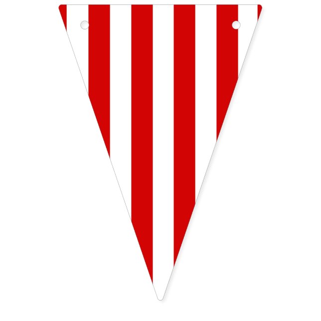 À Fanions Bannière rouge et blanche de partie de rayure (Premier drapeau)